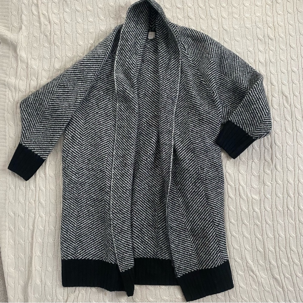 Herringbone drape sweater